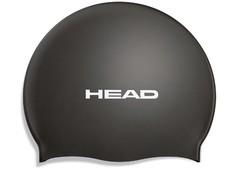 Шапочка для плавания HEAD SILICONE FLAT силиконовая, для тренировок черная
