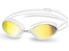 Стартовые очки для плавания HEAD TIGER RACE Mirrored LiquidSkin, для соревнований белые с розовыми стеклами