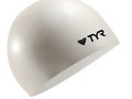 Шапочка плавательная TYR Wrinkle Free Silicone Cap (O/S, 100 Белый)