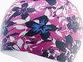 Шапочка для плавания TYR Silicone Hibiscus Cap розово-голубая