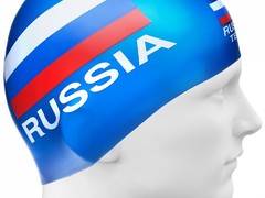 Шапочка Print Russian Team синяя